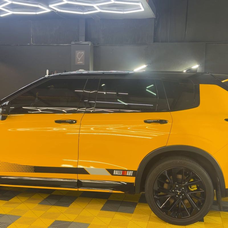 Yellow Mitsubishi Outlander color change wrap